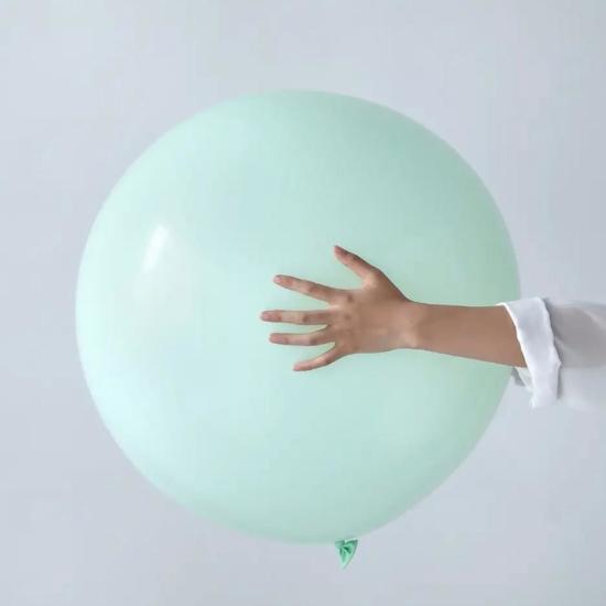 24 inc Jumbo Boy Makaron Mint Yeşili Renk Balon