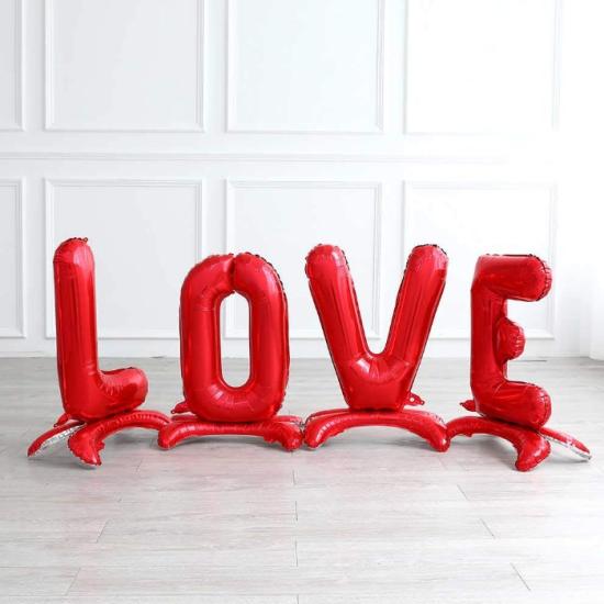 Love Yazılı Ayakta Durabilen Balon Seti