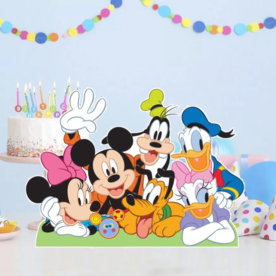 Mickey Disney Family Temalı Ayaklı Dekor Pano