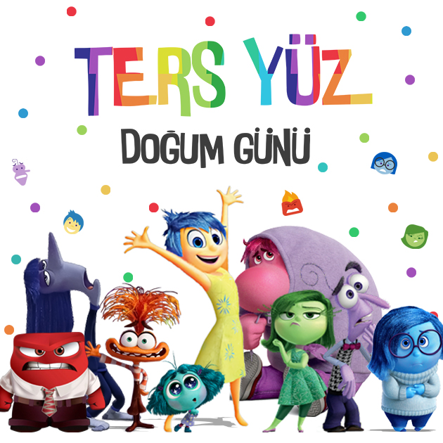 ters yüz inside out 2 doğum günü konsepti