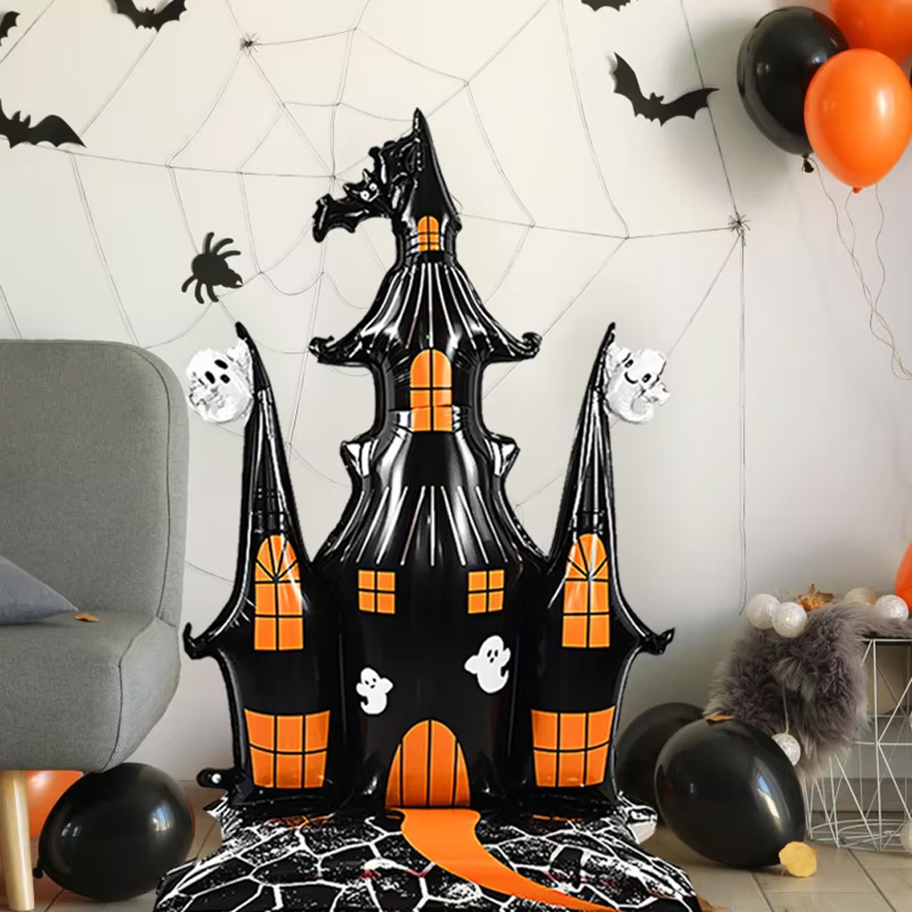 Halloween Şatosu Ayaklı Folyo Balon 150 cm