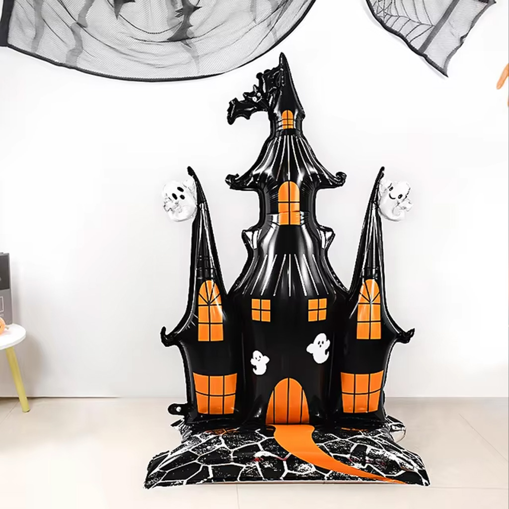 Halloween Şatosu Ayaklı Folyo Balon 150 cm