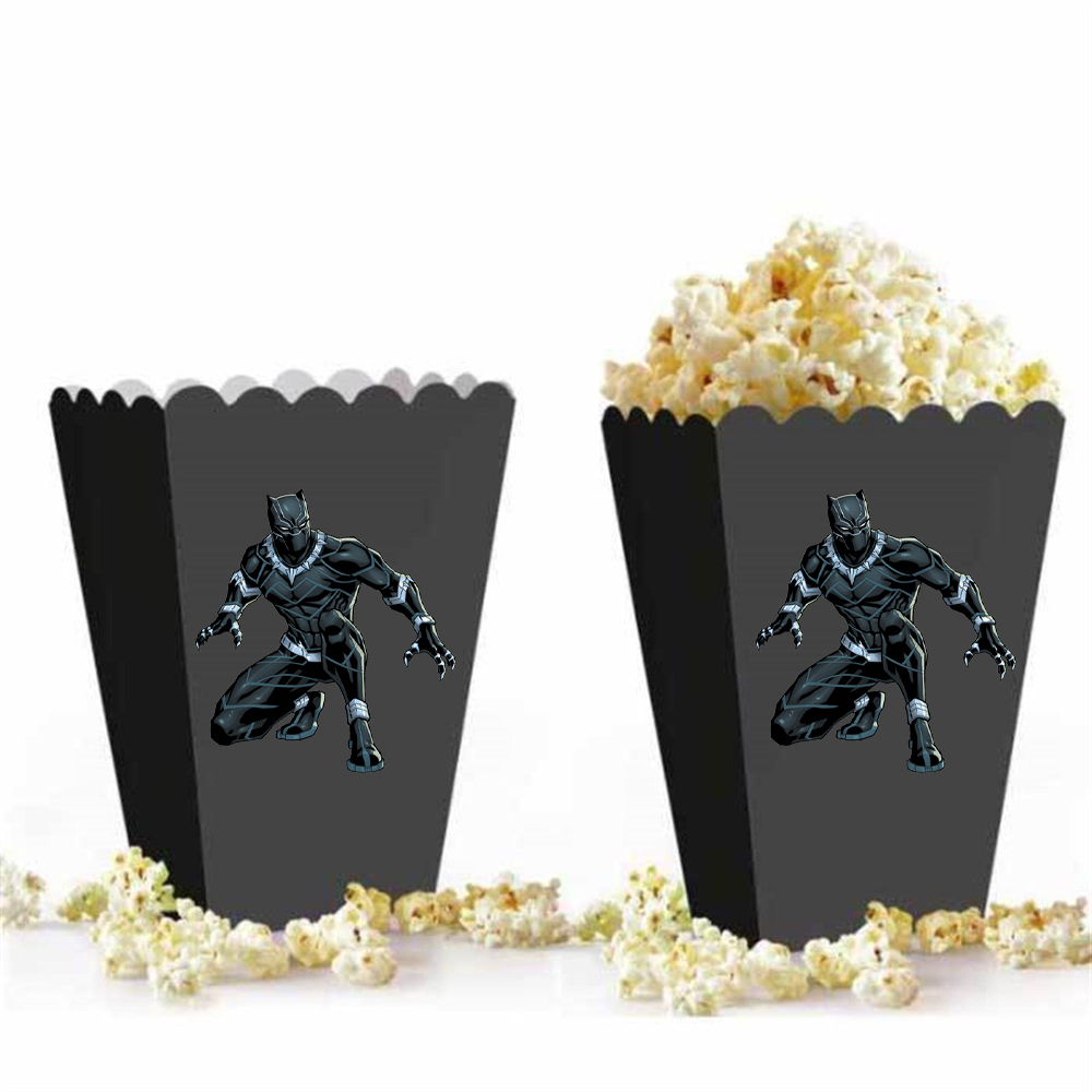 Black Panther Konsepti Popcorn Mısır Kutusu 5’li