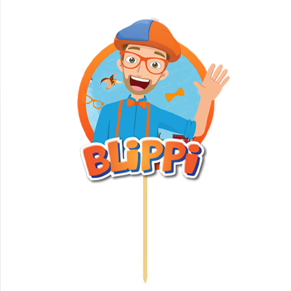 Blippi Konsepti Çubuk Pasta Süsü