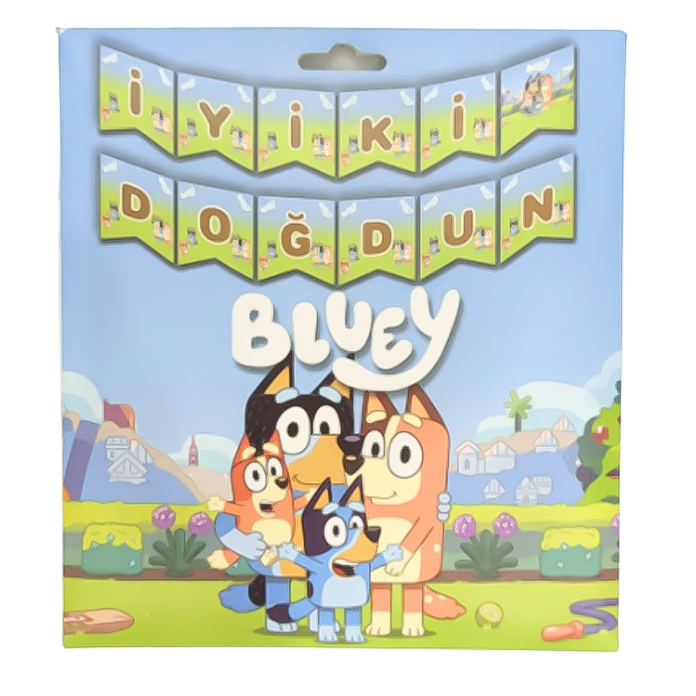 Bluey Konsepti İyi ki Doğdun Banner Afiş