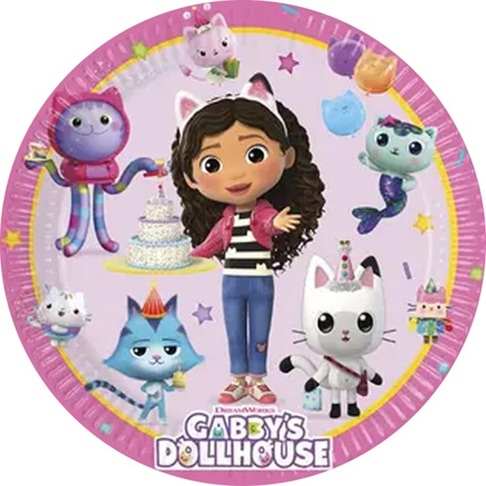 Gabby Dollhouse Lisanlı Tabak 8’li