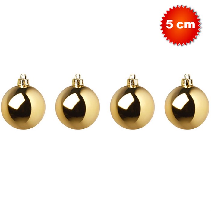 Yılbaşı Ağacı Süsü Gold Top 5 cm 4’lü