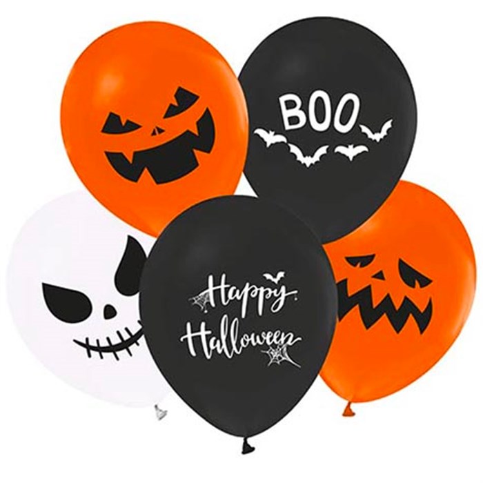 Halloween konseptli Lateks Balon 5 Adet