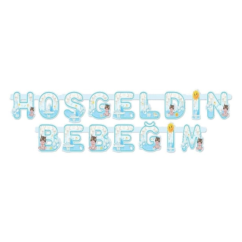 Hoşgeldin Bebeğim Konsepti Mavi Banner