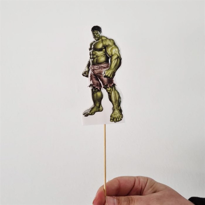 Hulk Temalı Çubuklu Maket Süs