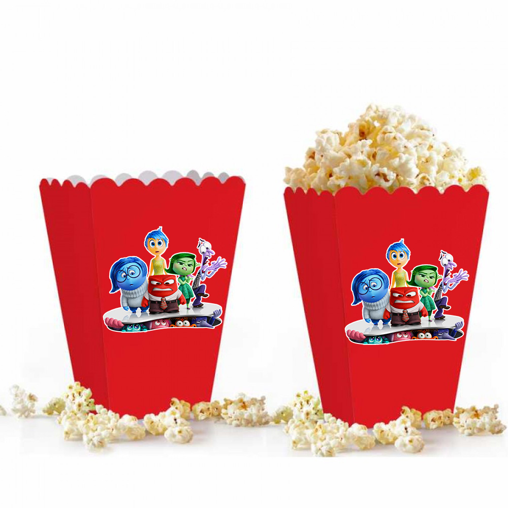 Inside Out Ters Yüz Konseptli Kırmızı Popcorn Kutusu