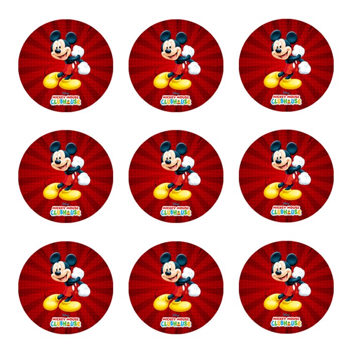 Mickey Mouse Konseptli Sticker 10 Adet - 5 cm