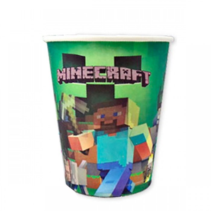 Minecraft Konseptli Bardak 8 Adet