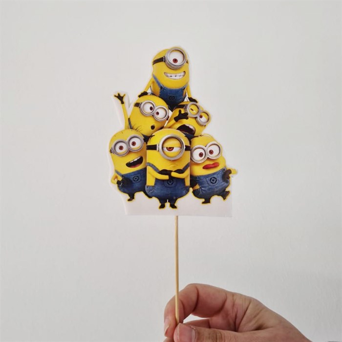 Minions Temalı Çubuklu Maket Süs