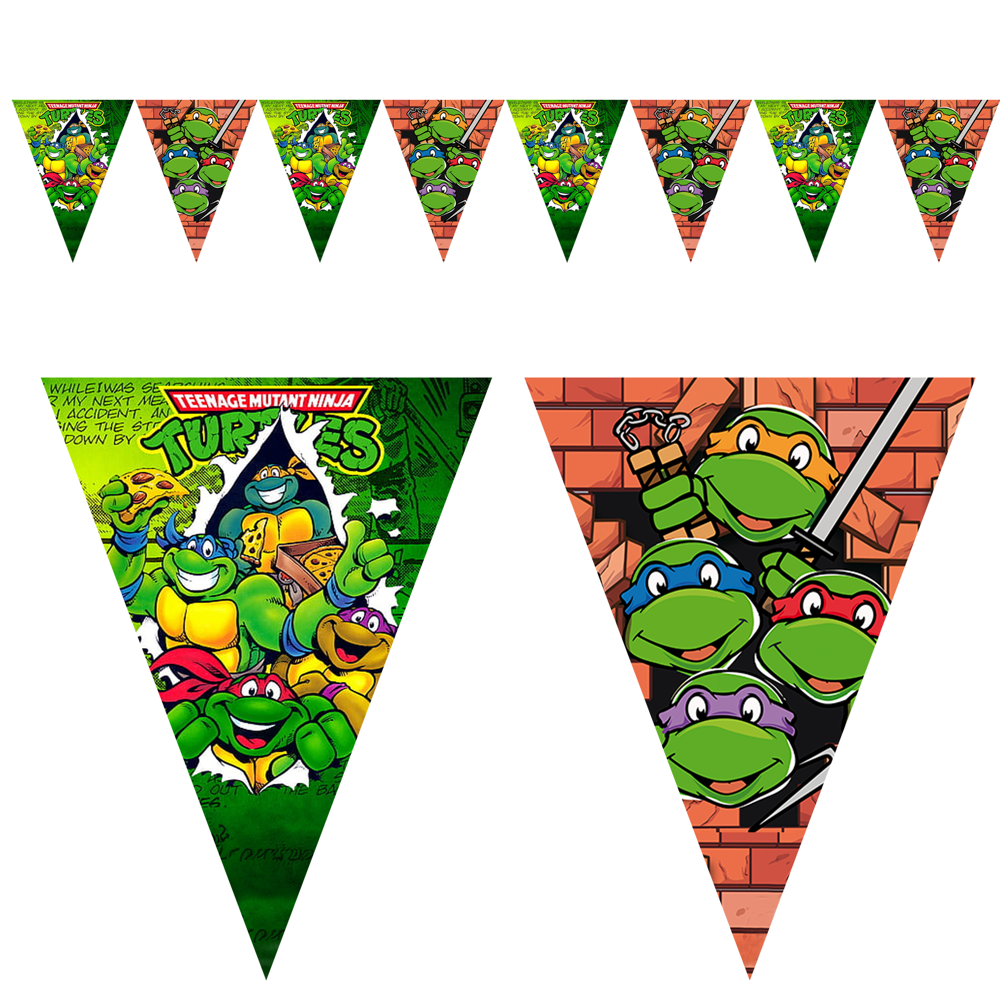 Ninja Turtles Konsepti Mini Flama Bayrak