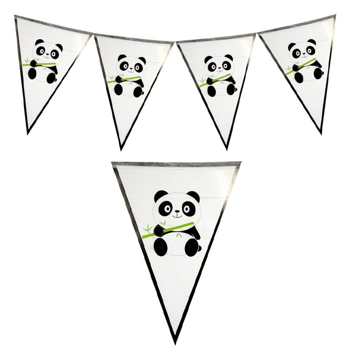 Panda Temalı Flama Bayrak - 2 metre