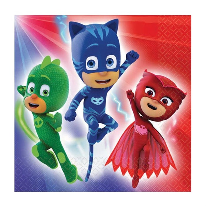 PJ Masks Pijamaskeliler Temalı Doğum Günü Peçete 16 Adet