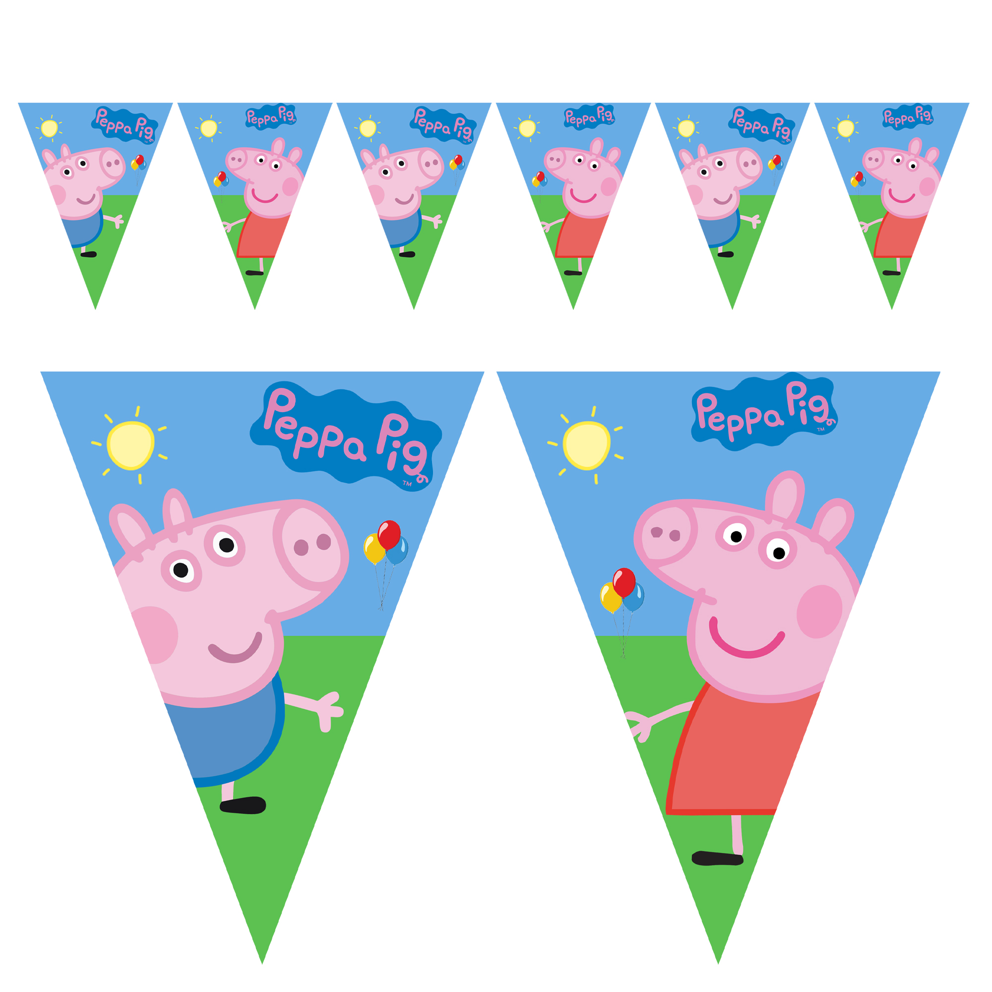 Peppa Pig Konsepti Mini Flama Bayrak