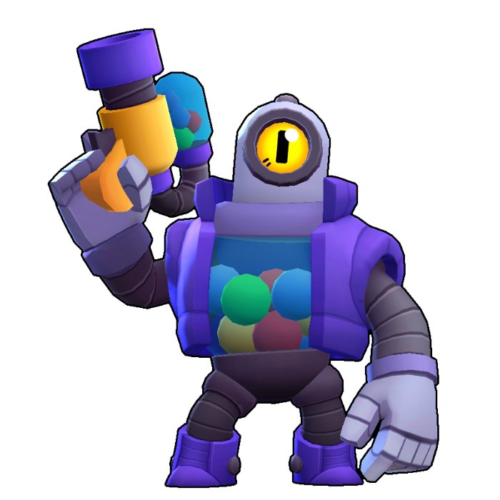 Brawl Stars Rico konseptli Sticker 12 cm 1 adet