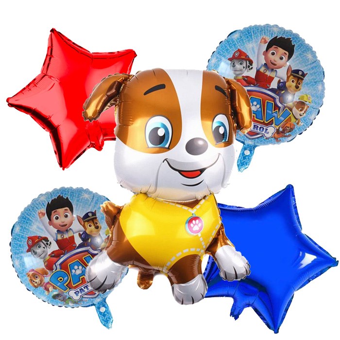 Paw Patrol Temalı Rubble Folyo Balon Seti 5’li