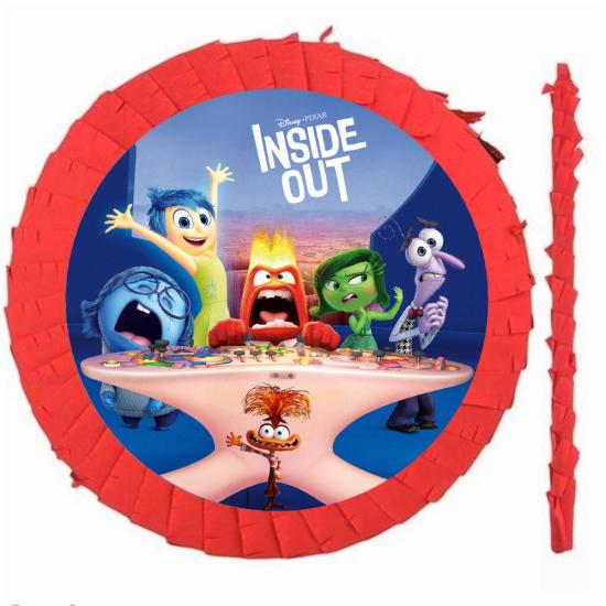 Inside Out Ters Yüz Konseptli Kırmızı Pinyata