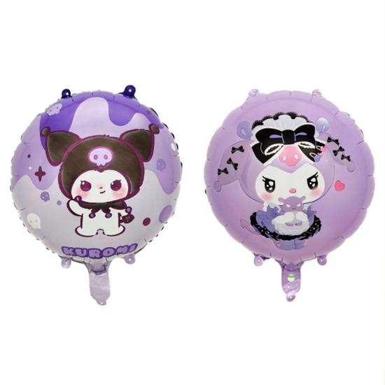 Kuromi Konsepti Mor Folyo Balon