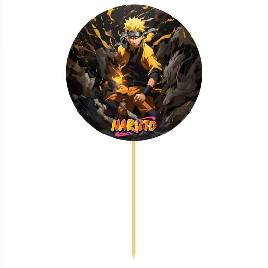 Naruto Temalı Yuvarlak Çubuklu Maket Süs