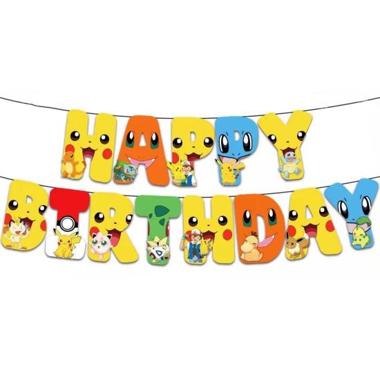 Pokemon Konsepti Happy Birthday Banner