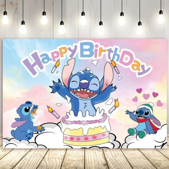 Stitch Temalı Doğum Günü Branda Afişi