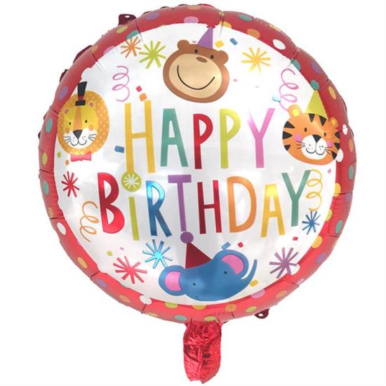 Sevimli Hayvanlar Temalı Happy Birthday Folyo Balon