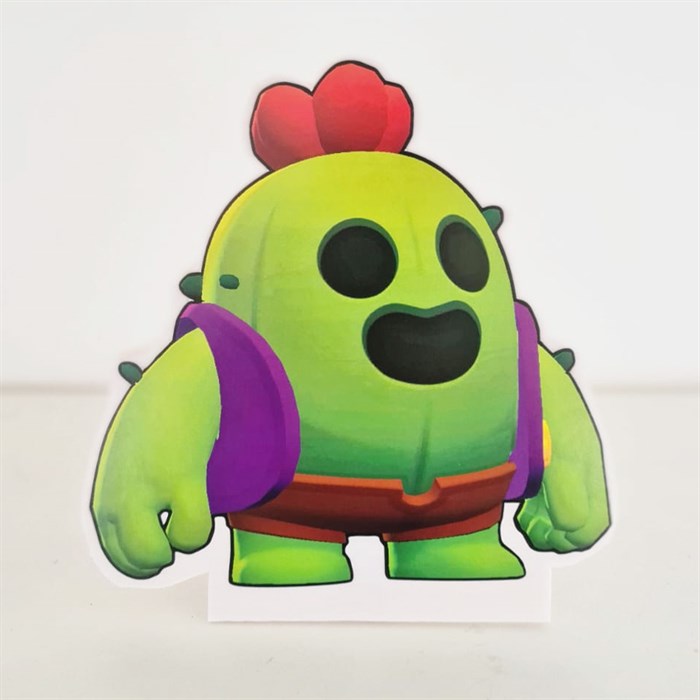 Brawl Stars Spike Temalı Ayaklı Dekoratif Pano 30 cm