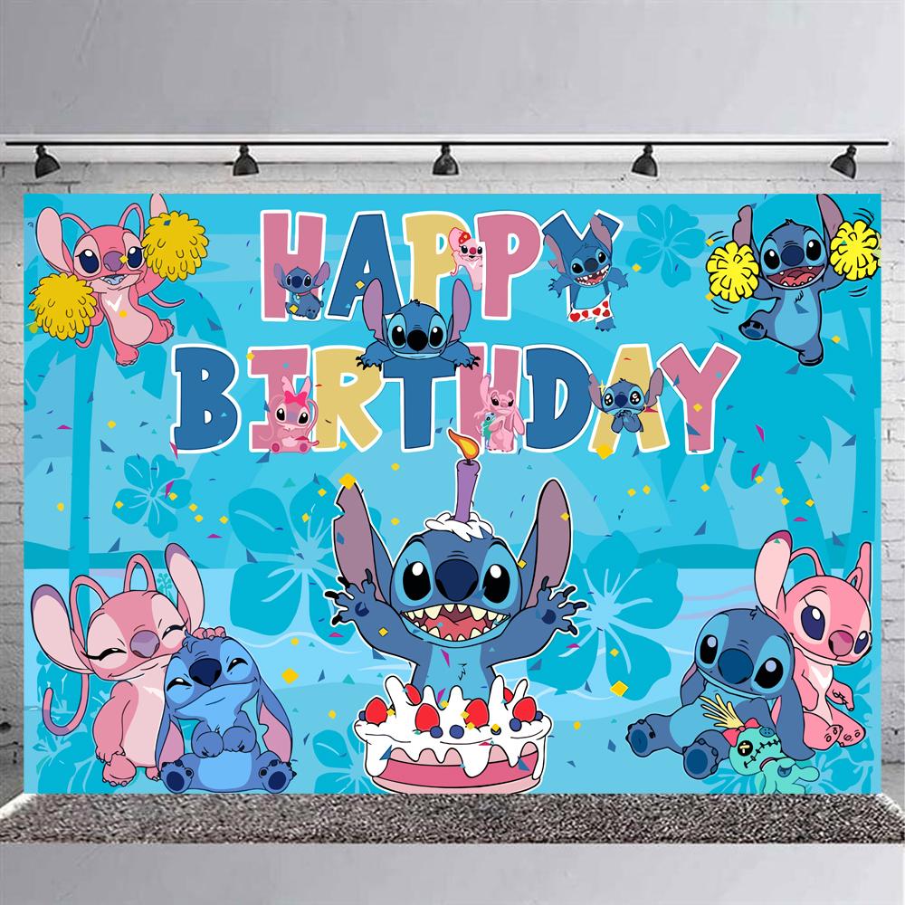 Stitch Konsepti Doğum Günü Branda Afişi