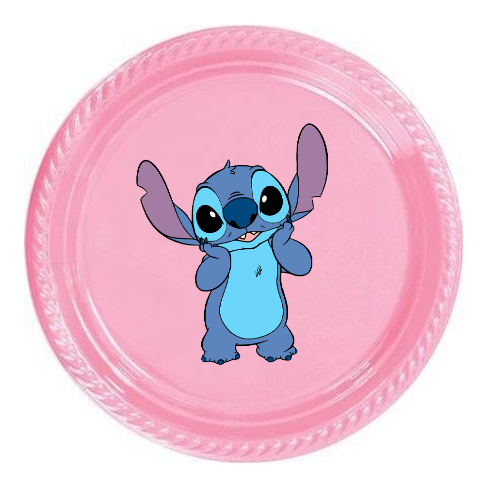 Stitch Temalı Pembe Tabak 5’li