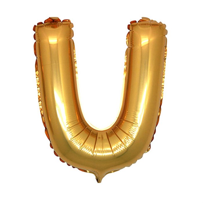 Gold U Harfi Folyo Balon 1 Metre