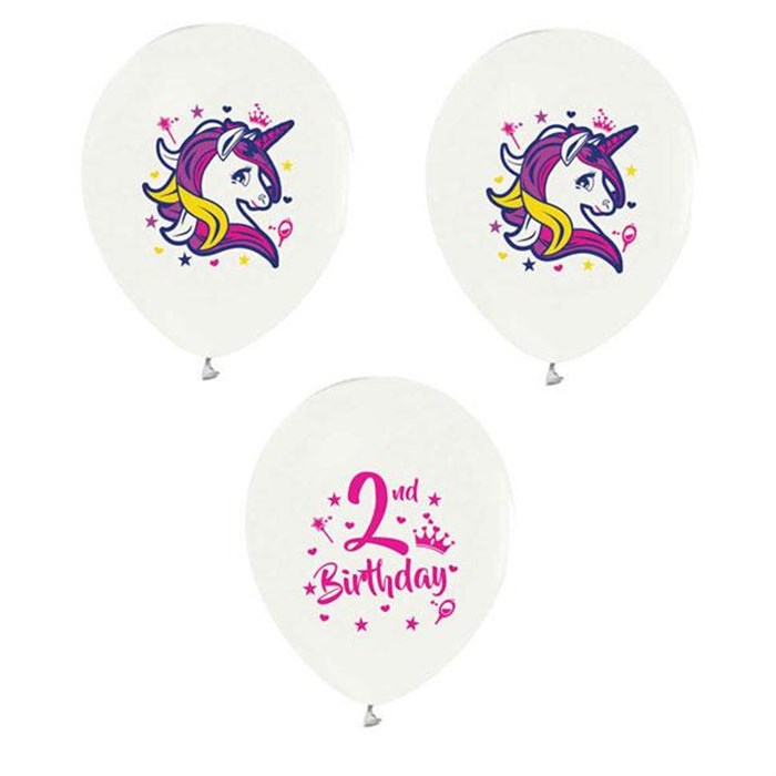 Unicorn Konseptli 2 Yaş Balon - 5 Adet