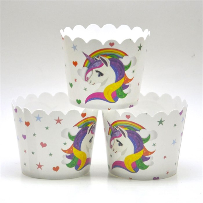 Unicorn Konseptli Cupcake Kapsülü 10 Adet