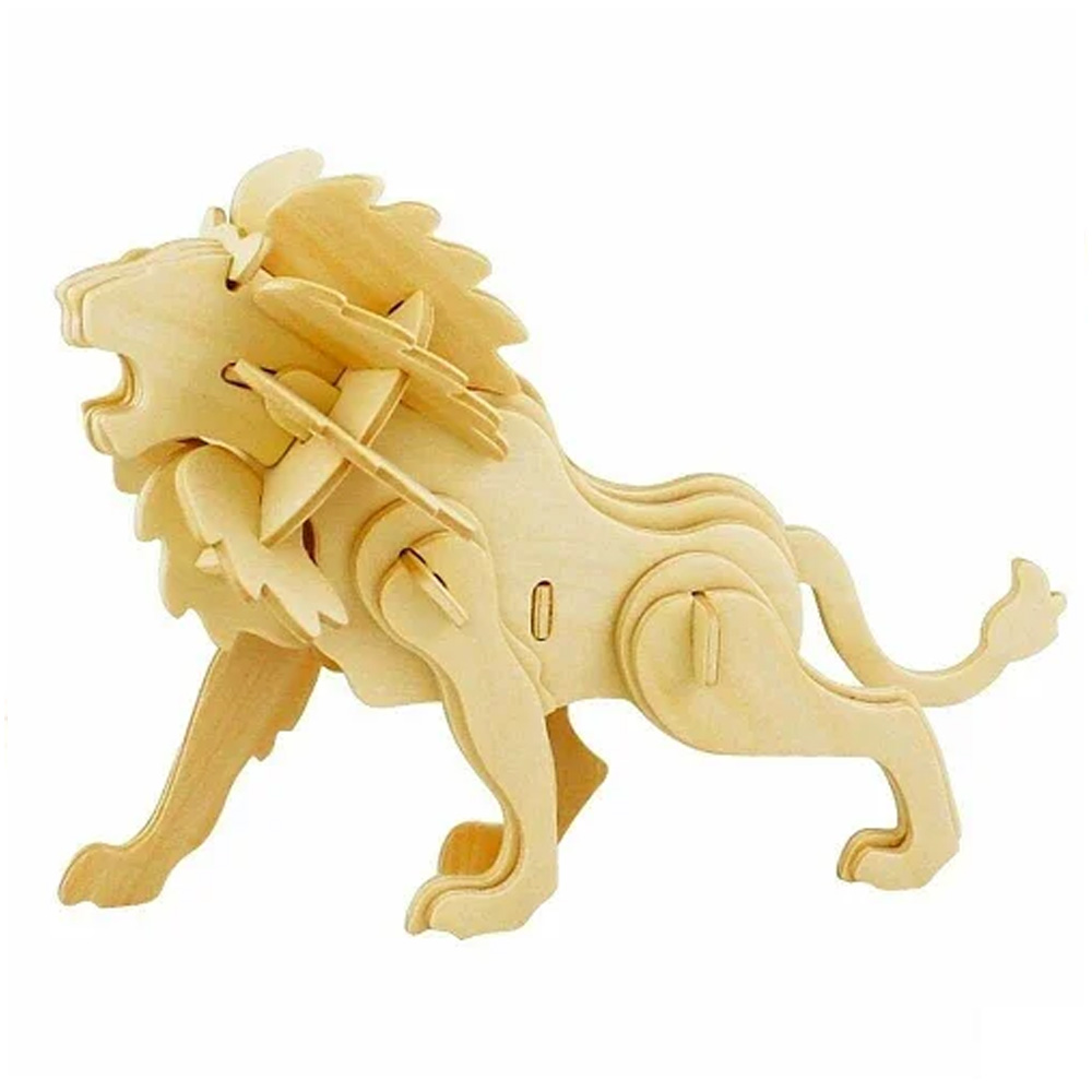 Woodcraft 3D 46Parça Hediyelik Ahşap Aslan Puzzle