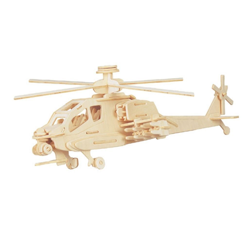 Woodcraft 3D 81 Parça Hediyelik Ahşap Helikopter Puzzle